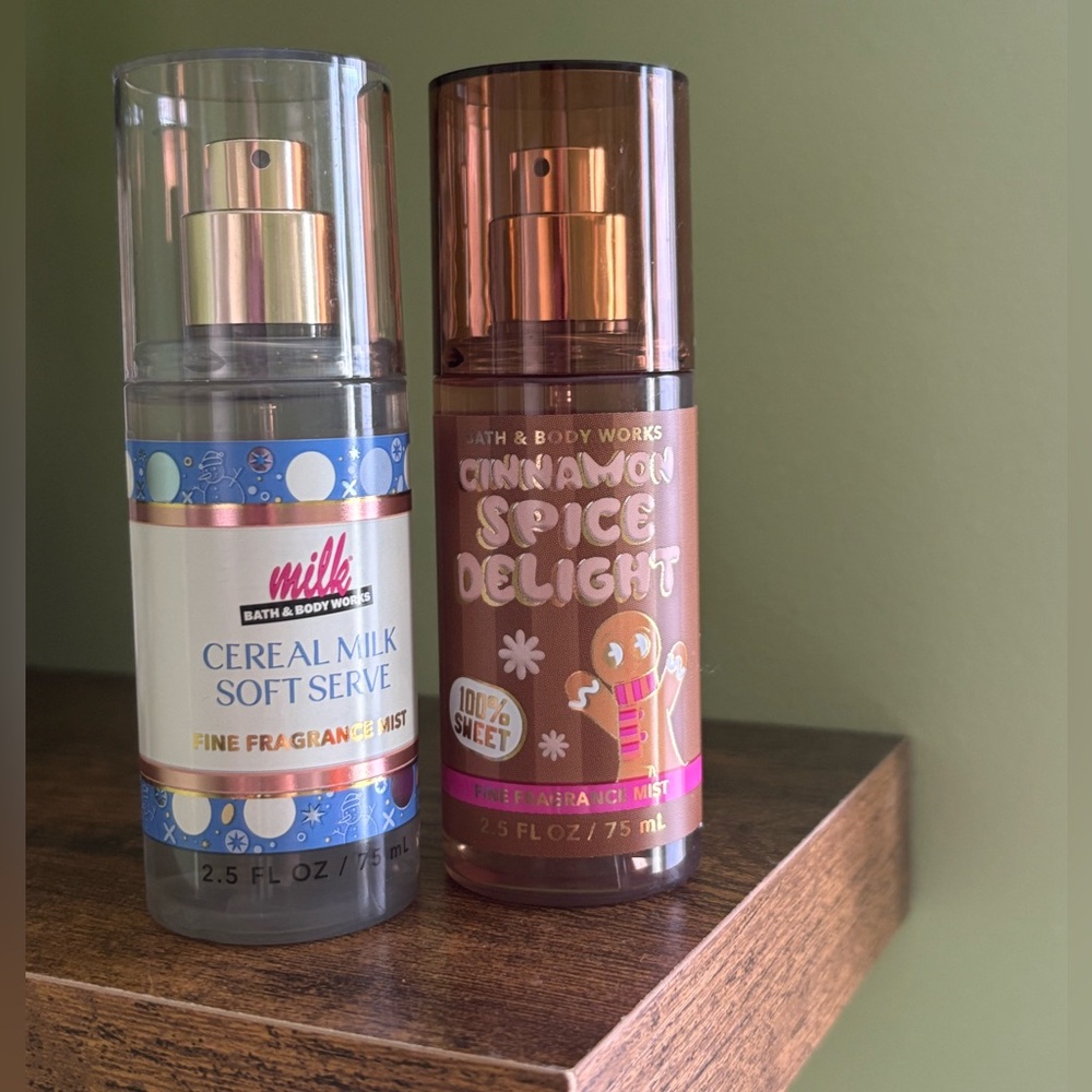 Cereal Milk & Cinnamon Spice Bath & Body Works Milk Mist Body Spray Bundle